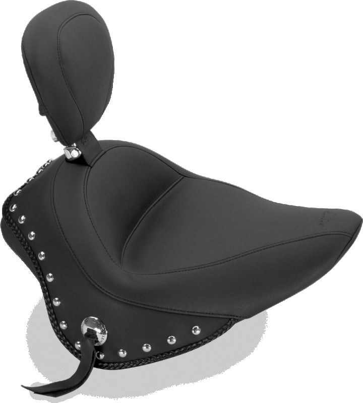 Mustang Motorcycle Wd Tr Stud Solo Seat W/Bckrst 79740 79740 Photo - Primary