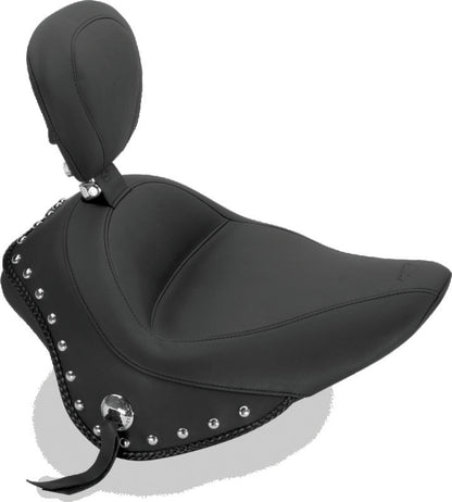 Mustang Motorcycle Wd Tr Stud Solo Seat W/Bckrst 79740 79740 Photo - Primary