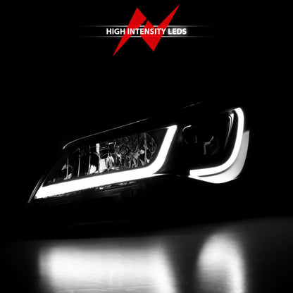 Anzo Projector Headlights W/ Plank Style Design Black w/Amber 15-16 Toyota 121518 Photo - Unmounted