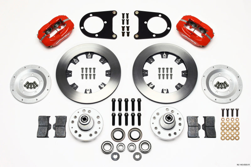 Wilwood Forged Dynalite Front Kit 12.19in Red 37-48 Ford Psgr. Car Spindle 140-8583-R 140-8583-R Photo - Primary
