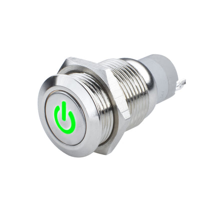 ORACLE Lighting Oracle Pre-Wired Power Symbol Momentary Flush Mount LED Switch - Green 2050-004 2050-004 Photo - Close Up