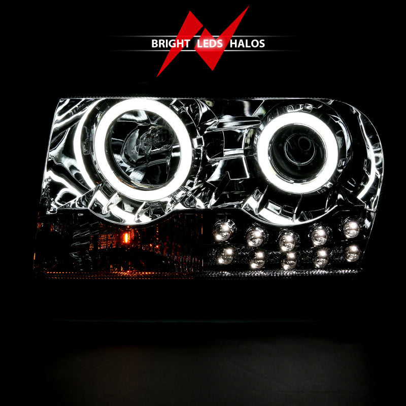 Anzo 2005-2010 Chrysler 300 Projector Headlights w/ Halo Chrome 121136 User 3