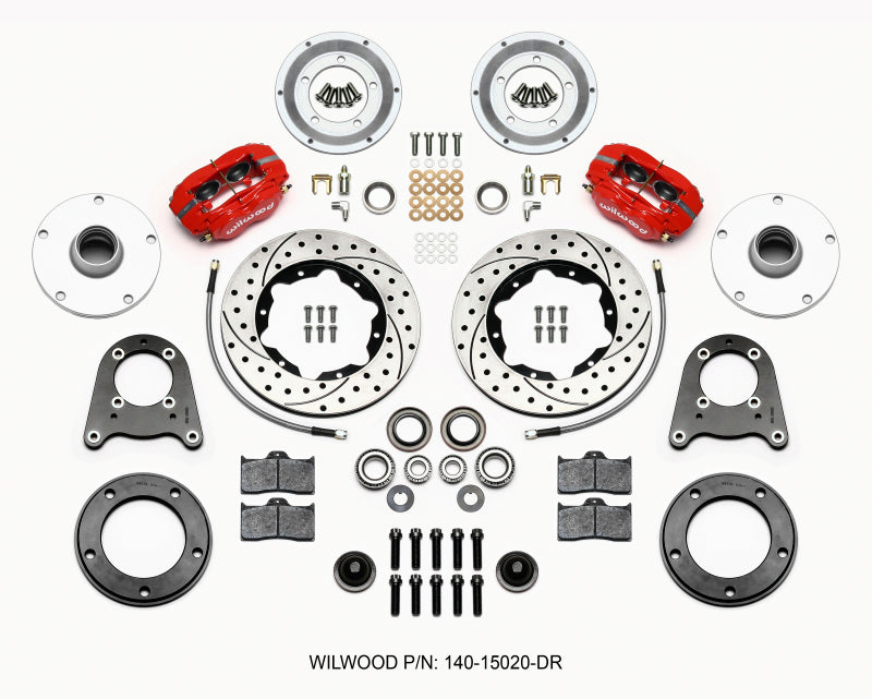 Wilwood Forged Dynalite-M Front Kit 10.75in Drilled Red 1950-1955 MG-TD/TF 140-15020-DR 140-15020-DR Photo - Primary