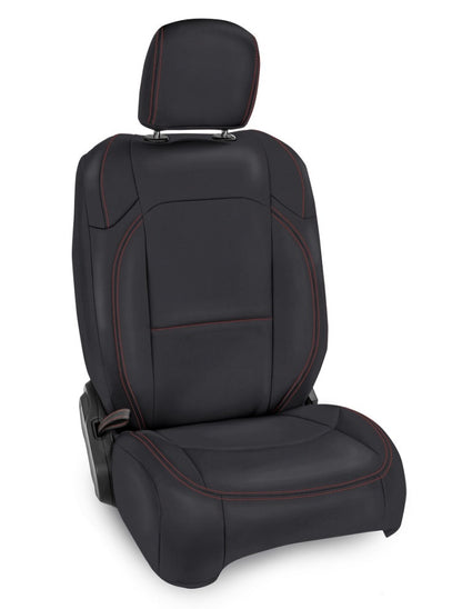 PRP Seats PRP 2018+ Jeep Wrangler/4Door/Gladiator/Non-Rubicon Front Seat Covers(Pair) - Black w/ Red Stitching B039-01 B039-01 Photo - Primary