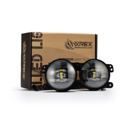 AlphaRex Universal Chrysler/Dodge/Hummer/Jeep DoubleTap Dual Color LED Proj Fog Lights - White/Amber 210004 210004 Photo - Primary