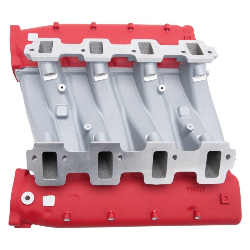 Edelbrock Manifold, Chevy LS, LS3 Cross Ram, with Red Plenums 7141 Photo - Unmounted
