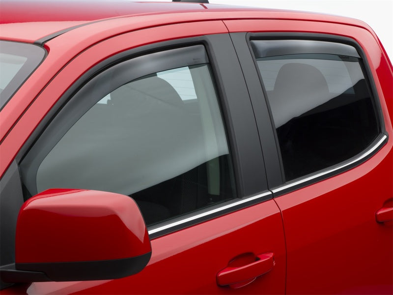 WeatherTech 15+ Chevy Coloroado Front and Rear Side Window Deflectors - Dark Smoke 82766 Photo - Mounted