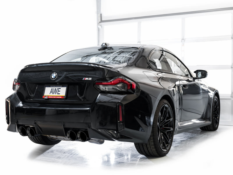 AWE Tuning 23-24 BMW G87 M2 Track Edition Exhaust - Diamond Black Tips 3020-43487 3020-43487 Photo - Mounted