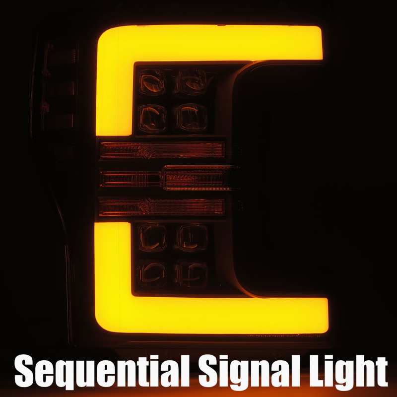 AlphaRex 17-19 Ford F-250 SD NOVA LED Proj Headlights Plank Style Gloss Blk w/Activ Light/Seq Signal 880100 880100 User 3