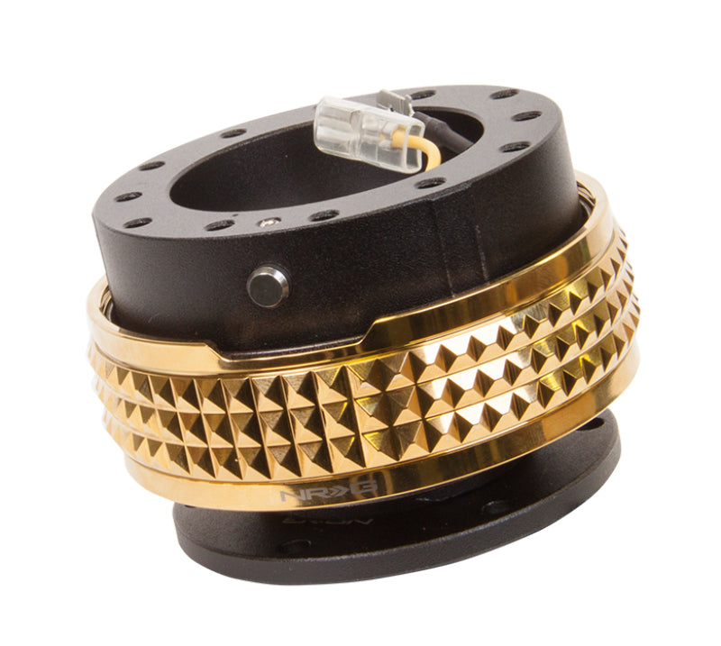 NRG Quick Release Kit - Black Body / Chrome Gold Pyramid Ring SRK-210BK/CG Photo - Primary