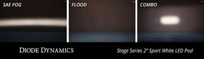 Diode Dynamics Stage Series 2in LED Pod Sport - White Combo Flush ABL (Single) DD6727S DD6727S User 7