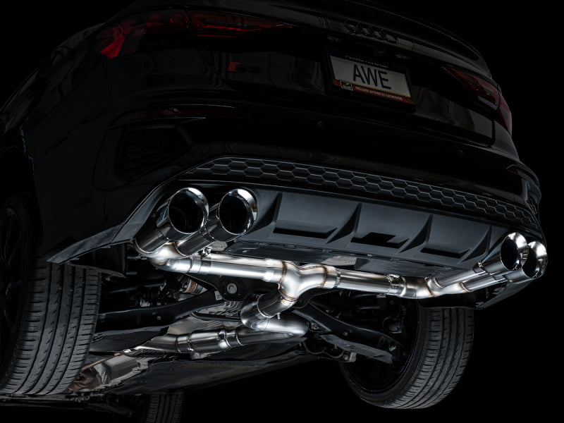 AWE Tuning AWE 22-24 Audi 8Y S3 Track Edition Exhaust  - Chrome Silver Tips 3020-42897 3020-42897 Photo - Mounted