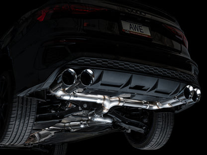 AWE Tuning AWE 22-24 Audi 8Y S3 Track Edition Exhaust  - Chrome Silver Tips 3020-42897 3020-42897 Photo - Mounted