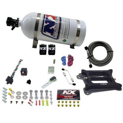 Nitrous Express 4150 4-BBL/Alcohol Nitrous Kit (50-300HP) w/10lb Bottle 30045-10 30045-10 Photo - Primary