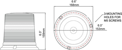 Hella StrobeType Beacon 2Rl H27111011 H27111011 Technical Drawing