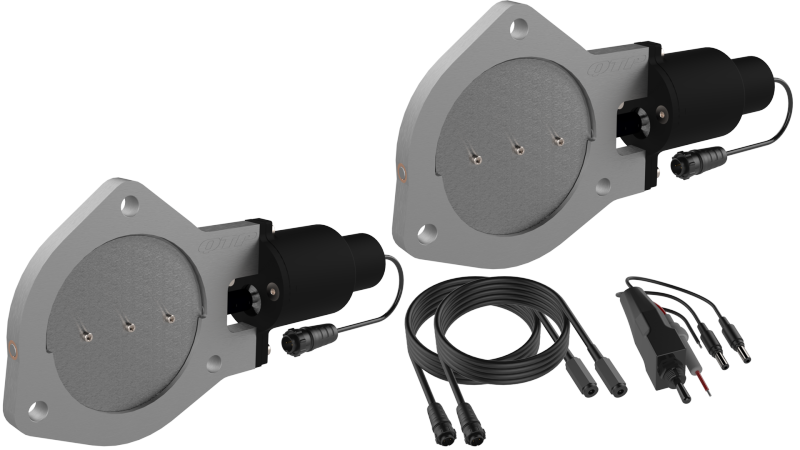 QTP 4in Bolt-On QTEC Dual Electric Cutout Valves - Pair QTEC80 QTEC80 Photo - Primary