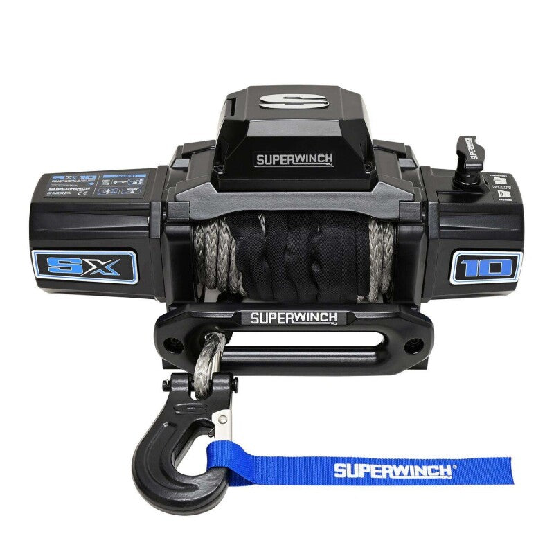 Superwinch 10000 LBS 12V DC 3/8in x 80ft Synthetic Rope SX10SR Winch - Semi Gloss Black 1710204 1710204 User 1