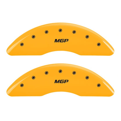 MGP 2 Caliper Covers Engraved Front MGP Yellow Finish Black Characters 2004 GMC Canyon 34213FMGPYL 34213FMGPYL Photo - Primary