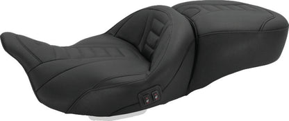Mustang Motorcycle Mustang 08-21 Harley Electra Glide, Rd Glide, Rd King, Str Glide Heated 1PC Seat Deluxe-Black 79007 79007 Photo - Primary