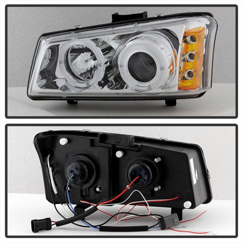 Spyder Chevy Silverado 1500 03-06 Projector Headlights LED Halo LED Ambr Reflctr Ch PRO-YD-CS03-AM-C 5009463 5009463 Photo - Unmounted