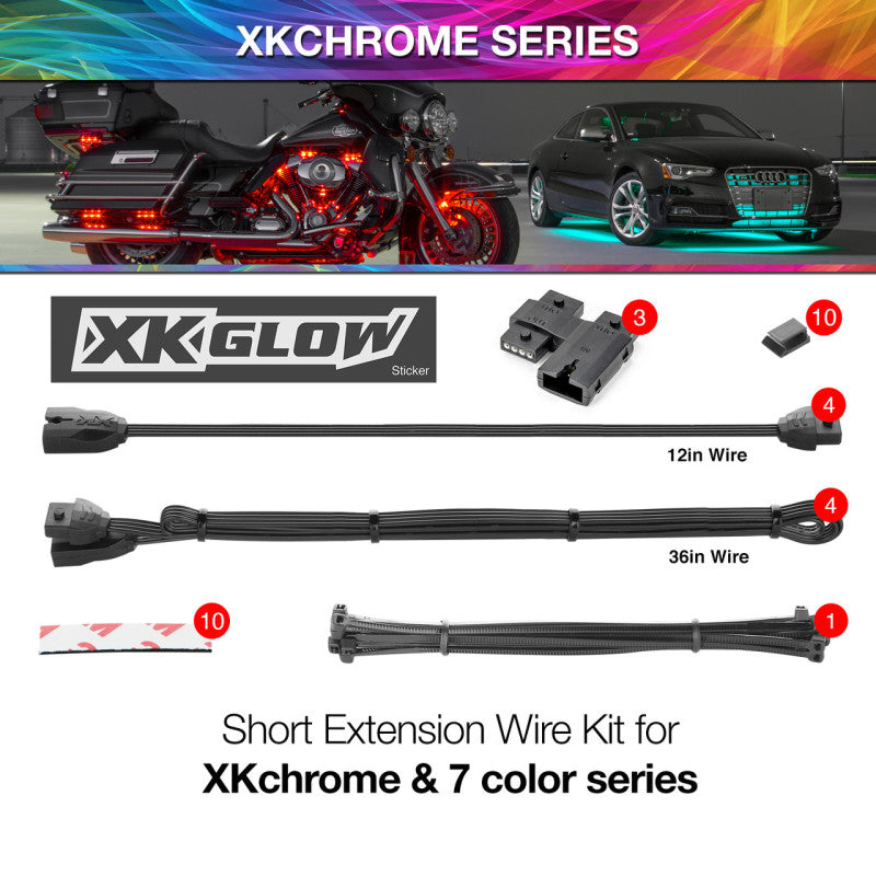 XKGLOW XK Glow Extension Wire Kit for XKchrome & 7 Color Series for Motorcycle XK-4P-WIRE-KIT-MOTO XK-4P-WIRE-KIT-MOTO User 1