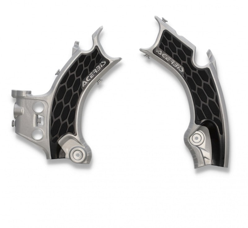 Acerbis 21+ Honda CRF250R/250RX/CRF450R/RX/ CRF450R-S Frame Guards- X-Grip - Silver/Black 2911441015 2911441015 Photo - Primary