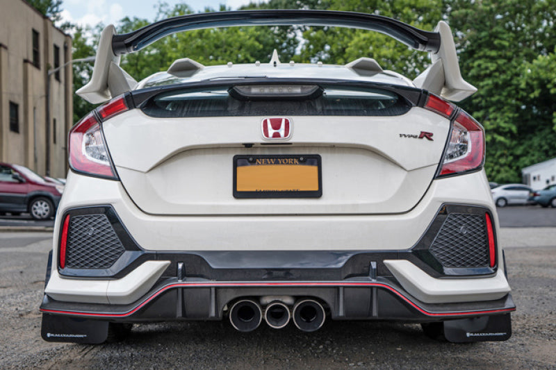 Rally Armor  17-18 Honda Civic Type R (Type R Only) UR Black Mud Flap MF47-UR-BLK/WH User 4