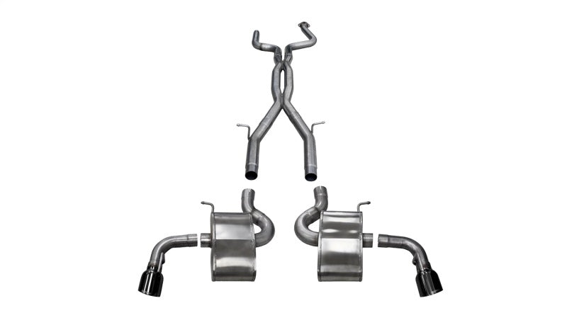 Corsa 16-18 Chevy Camaro SS Xtreme 2.75in Cat-Back Dual Rear Exit w/ Single 4.5in Black PVD Tips 14773BLK 14773BLK Photo - Primary
