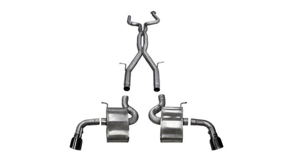 Corsa 16-18 Chevy Camaro SS Xtreme 2.75in Cat-Back Dual Rear Exit w/ Single 4.5in Black PVD Tips 14773BLK 14773BLK Photo - Primary