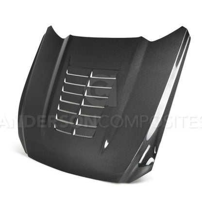 Anderson Composites 15-17 Ford Mustang Double Sided Type-GT5 Carbon Fiber Hood AC-HD15FDMU-GT5-DS AC-HD15FDMU-GT5-DS Photo - Primary