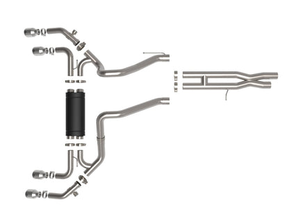 aFe Vulcan Series 2.5in 304SS Cat-Back Exhaust 2021+ Jeep Wrangler 392 6.4L w/ Polished Tips 49-38098-P 49-38098-P Photo - Unmounted
