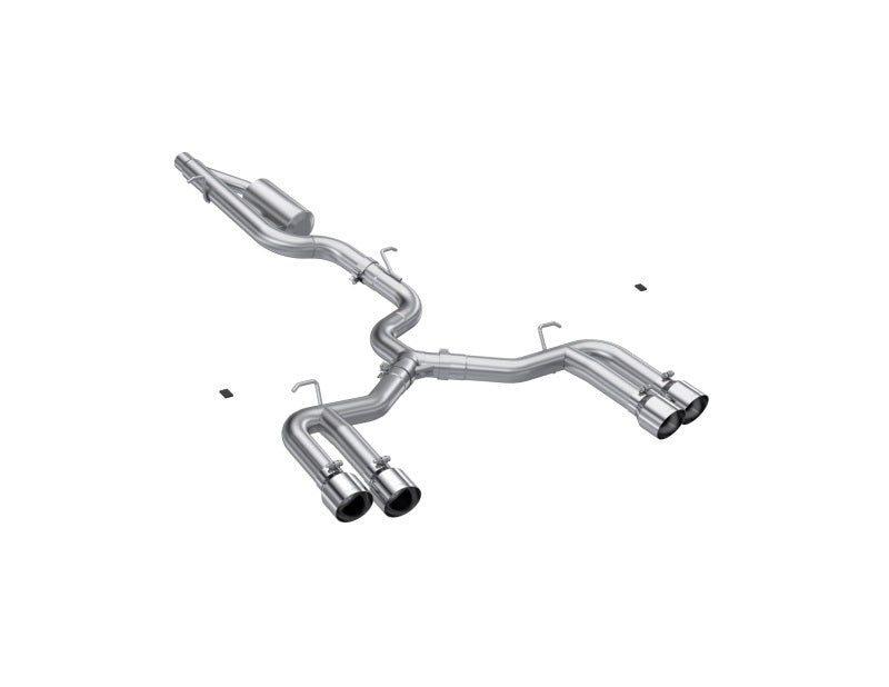 MBRP 22-24 Audi S3 2.0L Armor Pro T304 SS 3in Cat-Back Quad Split Rear Exhaust - Valve Delete S4620304 S4620304 Photo - Primary