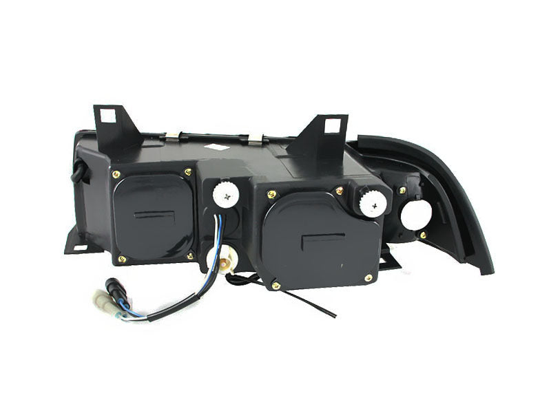Anzo 1992-1998 BMW 3 Series E36 Projector Headlights w/ Halo Chrome G2 1 pc 121326 Photo - Unmounted