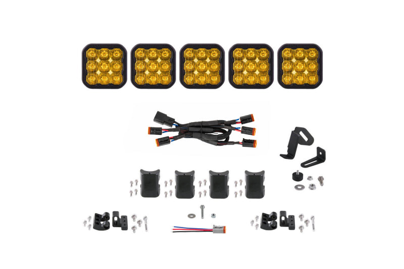Diode Dynamics SS5 Sport Universal CrossLink 5-Pod Lightbar - Yellow Driving DD7209 DD7209 Photo - Primary