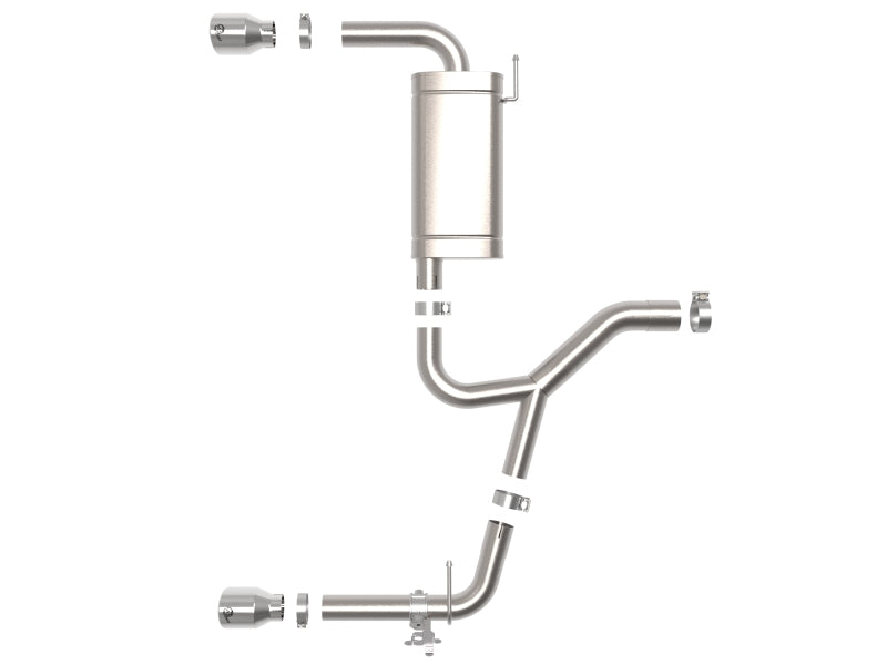 aFe 15-21 BMW X1 F48 L4 2.0L (t) MACH Force-Xp 3 to 2-1/2 IN SS Axle-Back Exhaust w/Polished Tip 49-36349-P 49-36349-P Photo - Unmounted