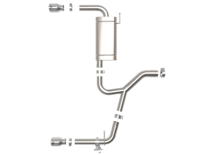 aFe 15-21 BMW X1 F48 L4 2.0L (t) MACH Force-Xp 3 to 2-1/2 IN SS Axle-Back Exhaust w/Polished Tip 49-36349-P 49-36349-P Photo - Unmounted