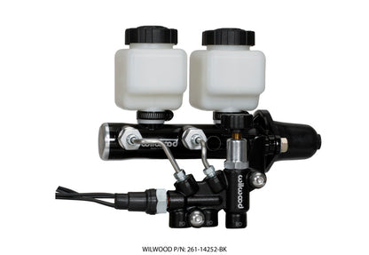 Wilwood Tandem Remote M/C Kit w L/H Brkt & Prop Valve - 1 1/8" Bore, Black 17GNY 261-14252-BK Photo - Primary