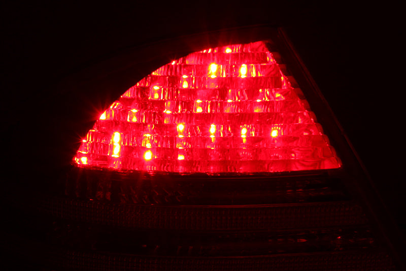 Anzo 2000-2005 Mercedes Benz S Class W220 LED Taillights Red/Clear 321055 Photo - Mounted