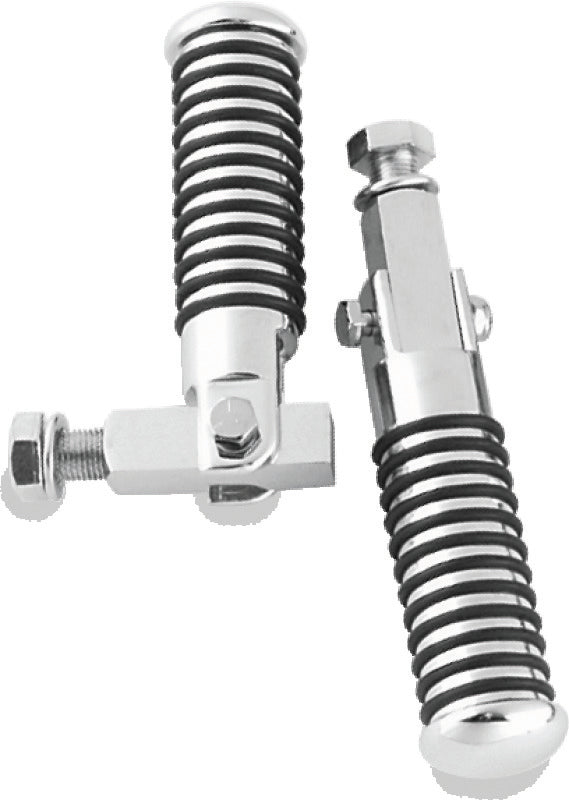 Bikers Choice 72-99 Big Twin & XL Chrome Block Mount O Ring Footpeg Kit 1/2-20 Thread 492867 492867 Photo - Primary