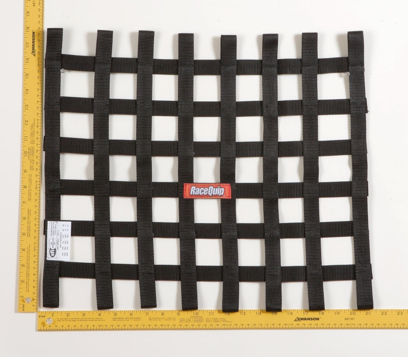 Racequip Ribbon Window Net; SFI Certified; Color: Black; Size: 18 x 21 726004 Photo - Primary