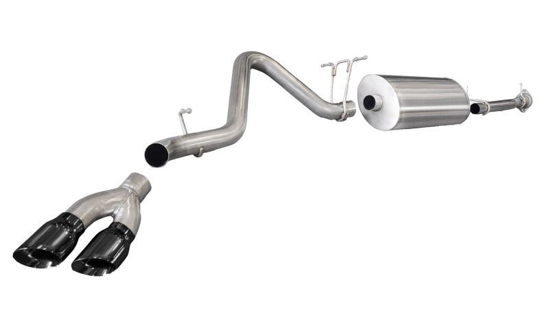 Corsa 11-13 GMC Sierra 6.0L V8 3in Cat-Back Single Side w Twin 4in Black Pro-Series Tips 14792BLK 14792BLK Photo - Primary