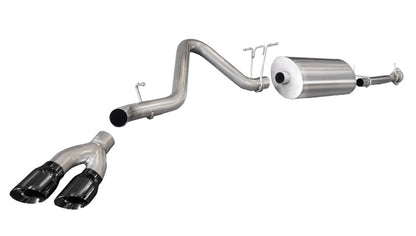 Corsa 11-13 GMC Sierra 6.0L V8 3in Cat-Back Single Side w Twin 4in Black Pro-Series Tips 14792BLK 14792BLK Photo - Primary