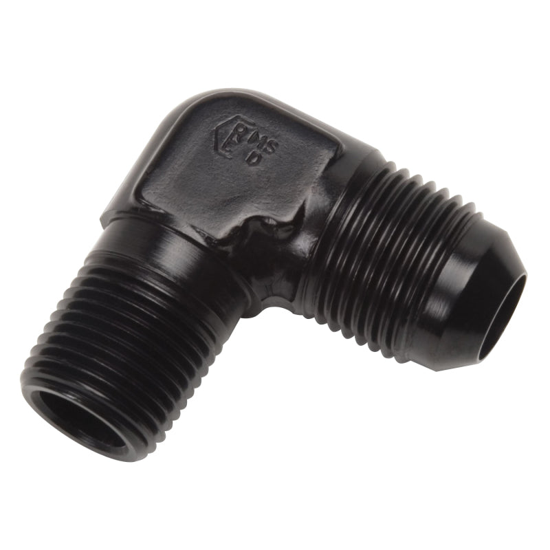 Russell -8 AN 90° Flare to Pipe Adapter (Black Finish) 660873 Photo - Primary