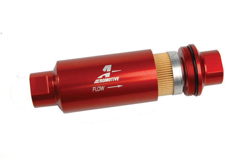 Aeromotive 10 Micron, ORB-10 Red Fuel Filter 12301 Photo - Primary