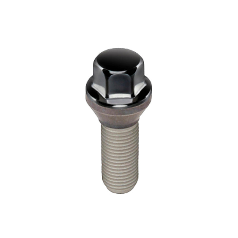 McGard Hex Lug Bolt (Cone Seat) M12X1.25 / 17mm Hex / 25.6mm Shank Length (Box of 50) - Black 69761BK 69761BK Photo - Primary