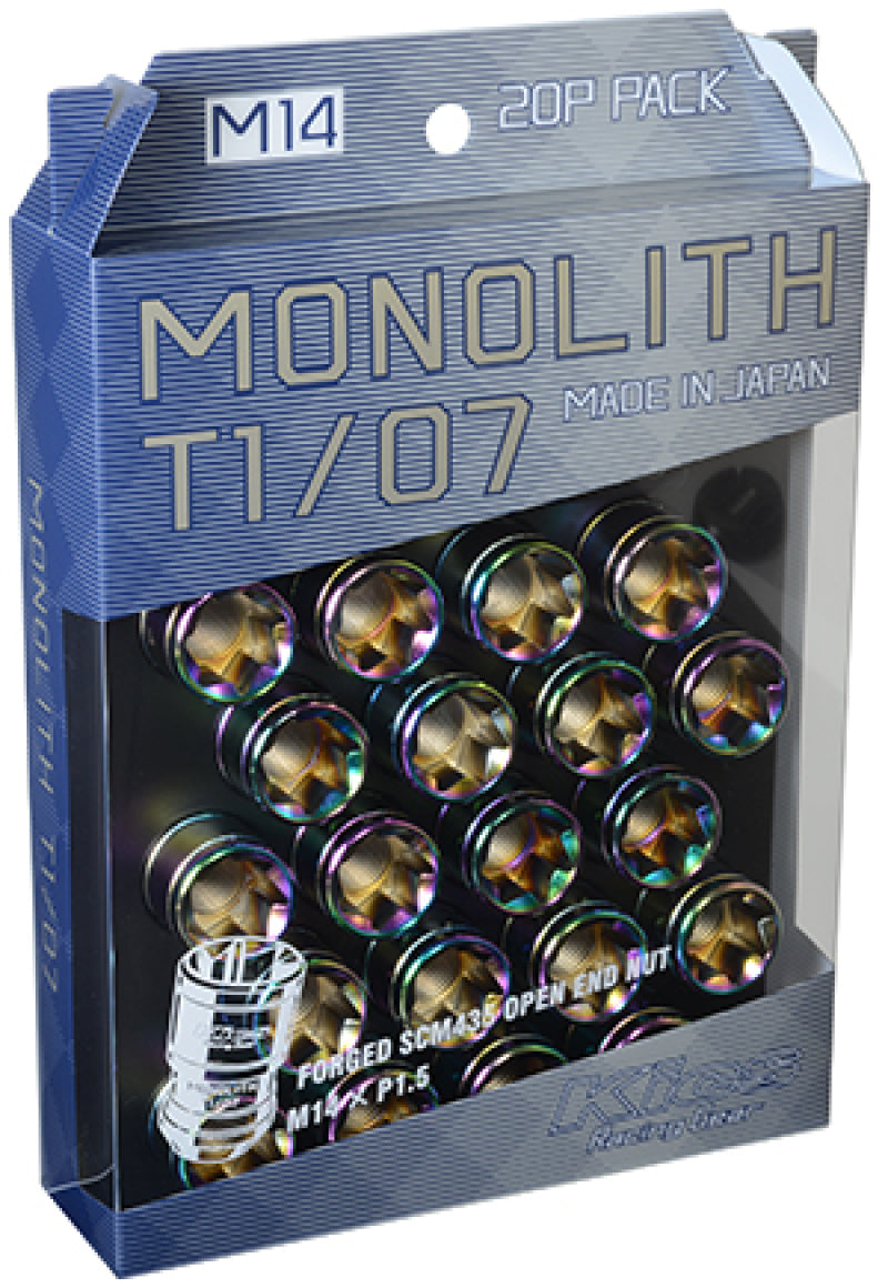 Project Kics 14 x 1.5 Neochrome T1/07 Monolith Lug Nuts - 20 Pcs WMN04N WMN04N User 1