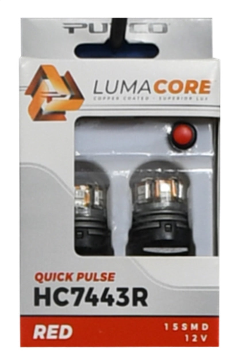 Putco LumaCore 7443 Red - Pair (x3 Strobe w/ Bright Stop) HC7443R HC7443R Photo - Primary
