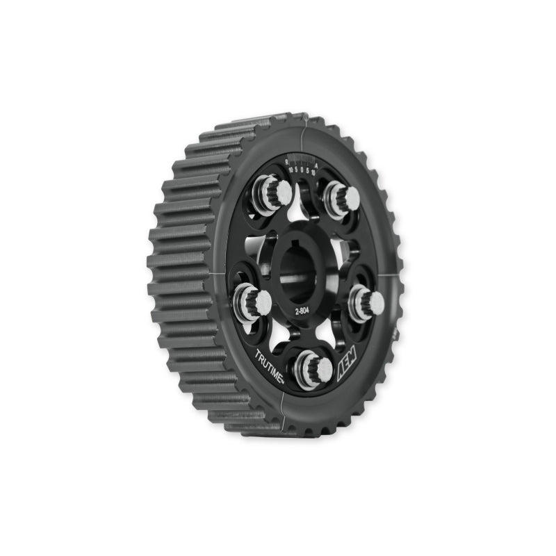 AEM Electronics Tru-Time Cam Gear Black 5-Bolt Honda D16Y7 & D16Y8 23-804BK Photo - out of package