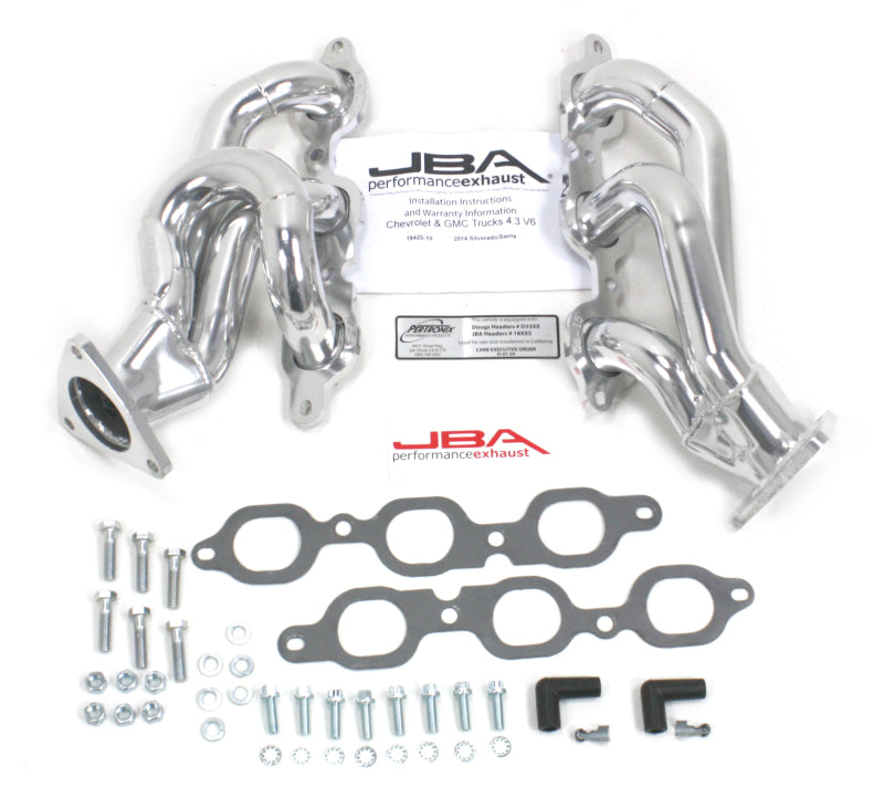 JBA 14-20 GM Truck 4.3L V6 1-5/8in Primary Silver Ctd Cat4Ward Header 1842S-10JS 1842S-10JS Photo - Primary