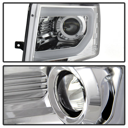 Spyder Ford F150 09-14 Projector Headlights Halogen Model- Light Bar DRL Chrm PRO-YD-FF15009-LBDRL-C 5077585 5077585 User 1